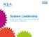 System Leadership. What do System Leaders need to improve flow by 2020? Helen Kilgannon & Cathy Sloan