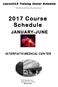 2017 Course Schedule