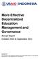 More Effective Decentralized Education Management and Governance