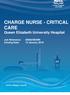 CHARGE NURSE - CRITICAL CARE Queen Elizabeth University Hospital. Job Reference: N Closing Date: 12 January 2018