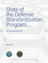 State of the Defense Standardization Program. An Overview of the DSP