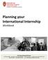 Planning your International Internship Workbook
