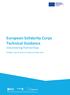 European Solidarity Corps Technical Guidance Volunteering Partnerships