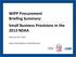WIPP Procurement Briefing Summary: Small Business Provisions in the 2013 NDAA