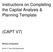 Instructions on Completing the Capital Analysis & Planning Template