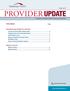 PROVIDER UPDATE An Update for Gateway Health SM Providers and Clinicians