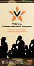 OSU School of Entrepreneurship Riata Center for Entrepreneurship Veterans Entrepreneurship Program