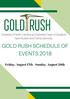 GOLD RUSH SCHEDULE OF EVENTS 2018