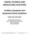 CAREER, TECHNICAL AND AGRICULTURAL EDUCATION. Facilities, Equipment and Equipment Grants Guidelines