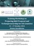 Training Workshop on Preparing R&D Proposal and Technopreneurship for CIS Countries