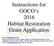 Instructions for GOCO s 2016 Habitat Restoration Grant Application