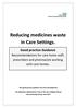 Reducing medicines waste in Care Settings.