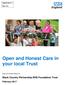 Open and Honest Care in your local Trust