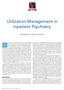 Utilization Management in Inpatient Psychiatry
