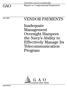 a GAO GAO VENDOR PAYMENTS Inadequate Management Oversight Hampers the Navy s Ability to Effectively Manage Its Telecommunication Program