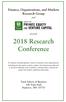2018 Research Conference