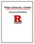 Rutgers University - Camden. Intramural Handbook