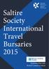 Saltire Society International Travel Bursaries 2015