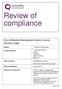 Review of compliance. City of Bradford Metropolitan District Council Norman Lodge. Yorkshire & Humberside. Region: