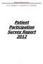 Patient Participation Survey Report 2012