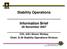 Stability Operations. Information Brief 28 November 2007