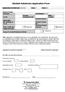 Student Admission Application Form
